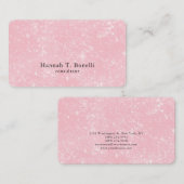 トレンディーピンクプレーンクリエイティブモダンフェミニン 名刺 (正面/裏面)