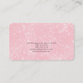 トレンディーピンクプレーンクリエイティブモダンフェミニン 名刺 (裏面)