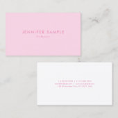 トレンディーピンクプロフェッショナルモダンテンプレート 名刺 (正面/裏面)