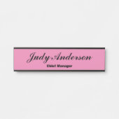 トレンディーピンクプロフェッショナル平滑クラシカルハンドライト サインプレート (正面)