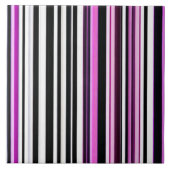 トレンディーピンクホワイトストライプコレクション タイル (正面)