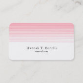トレンディーピンクホワイトプレーンクリエイティブモダンフェミニン 名刺 (正面)