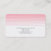 トレンディーピンクホワイトプレーンクリエイティブモダンフェミニン 名刺 (裏面)