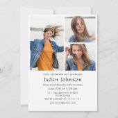 トレンディーピンクボウコケット4 PHOTO卒業パーティー 招待状 (裏面)