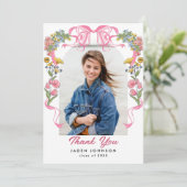 トレンディーピンクボウリボン4 PHOTO卒業パーティー サンキューカード (スタンド正面)