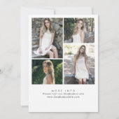 トレンディーピンクボウリボン4 PHOTO卒業パーティー 招待状 (裏面)