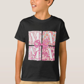 トレンディーピンクママコケットボウフローラレトロマママモ Tシャツ