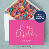トレンディーピンクメリークリスマス 箔シーズンカード