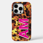 トレンディーピンクモノグラムのカメ Case-Mate iPhoneケース (裏面)