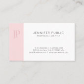 トレンディーピンクモノグラムクリエイティブお洒落デザイン 名刺 (正面)