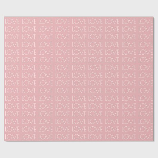 トレンディーピンクラブタイポグラフィバレンタインデー ラッピングペーパー (フラット)