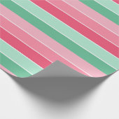 トレンディーピンクレッドグリーンモダンエレガントカラフル ラッピングペーパー (角)