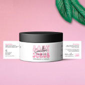 トレンディーピンクレトロロゴ砂糖体スクラブジャールラベル ペットボトルラベル