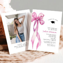 トレンディーピンクローズボウリボンPHOTO卒業パーティー