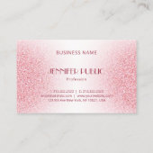 トレンディーピンクローズ金ゴールドモダングリッター 名刺 (裏面)