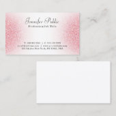 トレンディーピンクローズ金ゴールドモダングリッター 名刺 (正面/裏面)