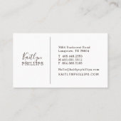 トレンディーピンクワイルドフラワー花柄 名刺 (裏面)