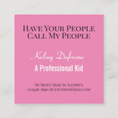 トレンディーピンク再生カード（写真付き） スクエア名刺 (裏面)