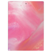 トレンディーピンク白マーブル水彩 クリップボード (裏面)