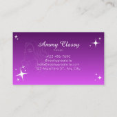 トレンディーピンク美容師かわいいモダンサロン 名刺