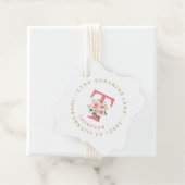 トレンディーピンク赤面フローラ円形住所 シール フェイバータグ (インサイチュ)