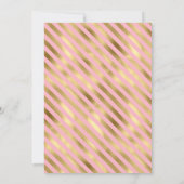 トレンディーピンク金ゴールドバルーン誕生日 招待状 (裏面)