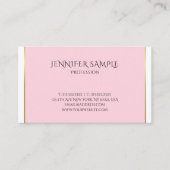 トレンディーピンク金ゴールドモディッシュ洗練されたプレーンラグジュアリー 名刺 (正面)