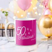 トレンディーピンク50と素晴らしい誕生日 コーヒーマグカップ