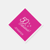 トレンディーピンク50と素晴らしい誕生日 スタンダードカクテルナプキン (角)