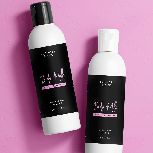 トレンディーピンク8オズスキンケアボトル防水ラベル スパークリングワインラベル