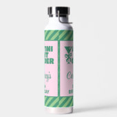 トレンディーピンク&グリーンA Tiniビット30歳の誕生日 ウォーターボトル (左面)