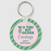 トレンディーピンク&グリーンA Tiniビット30歳の誕生日 キーホルダー (裏面)