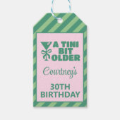 トレンディーピンク&グリーンA Tiniビット30歳の誕生日 ギフトタグ (正面)