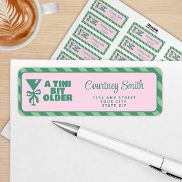 トレンディーピンク&グリーンA Tiniビット30歳の誕生日 ラベル