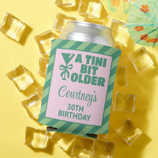 トレンディーピンク&グリーンA Tiniビット30歳の誕生日 缶クーラー (インサイチュ 夏)