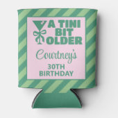 トレンディーピンク&グリーンA Tiniビット30歳の誕生日 缶クーラー (正面)