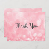 トレンディーピンク《写真》ぼけ味ビジネスサンキューカード サンキューカード (正面/裏面)