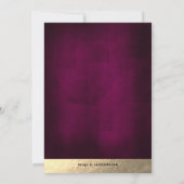 トレンディーピンク/金ゴールドサプライズ退職パーティー 招待状 (裏面)