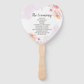 トレンディーピンク&金ゴールドフローラ結婚式 プログラムハンドファン ハンドファン (裏面)