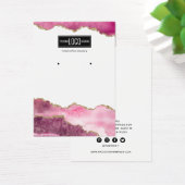 トレンディーピンク&金ゴールド瑪瑙イヤリングディスプレイ (デスク)