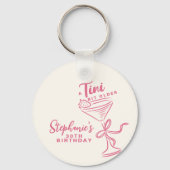 トレンディーピンクA Tiniビット30歳の誕生日 キーホルダー (裏面)