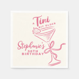 トレンディーピンクA Tiniビット30歳の誕生日 スタンダードカクテルナプキン