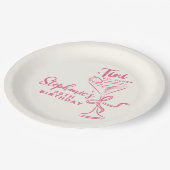 トレンディーピンクA Tiniビット30歳の誕生日 ペーパープレート (アングル)