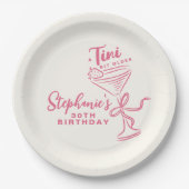 トレンディーピンクA Tiniビット30歳の誕生日 ペーパープレート (正面)