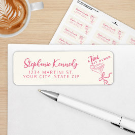 トレンディーピンクA Tiniビット30歳の誕生日 ラベル