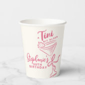 トレンディーピンクA Tiniビット30歳の誕生日 紙コップ (裏面)
