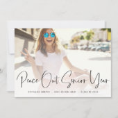 トレンディーピースアウトフォトスクリプト卒業 案内状 (正面)