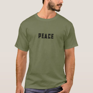 トレンディーピースタイポグラフィー Tシャツ