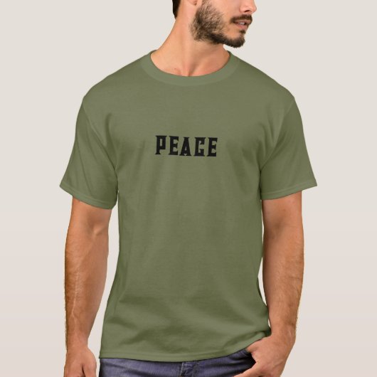 トレンディーピースタイポグラフィー Tシャツ (正面)