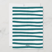 トレンディーピースホリデーフォトカード-ティール（緑がかった色） シーズンカード (裏面)